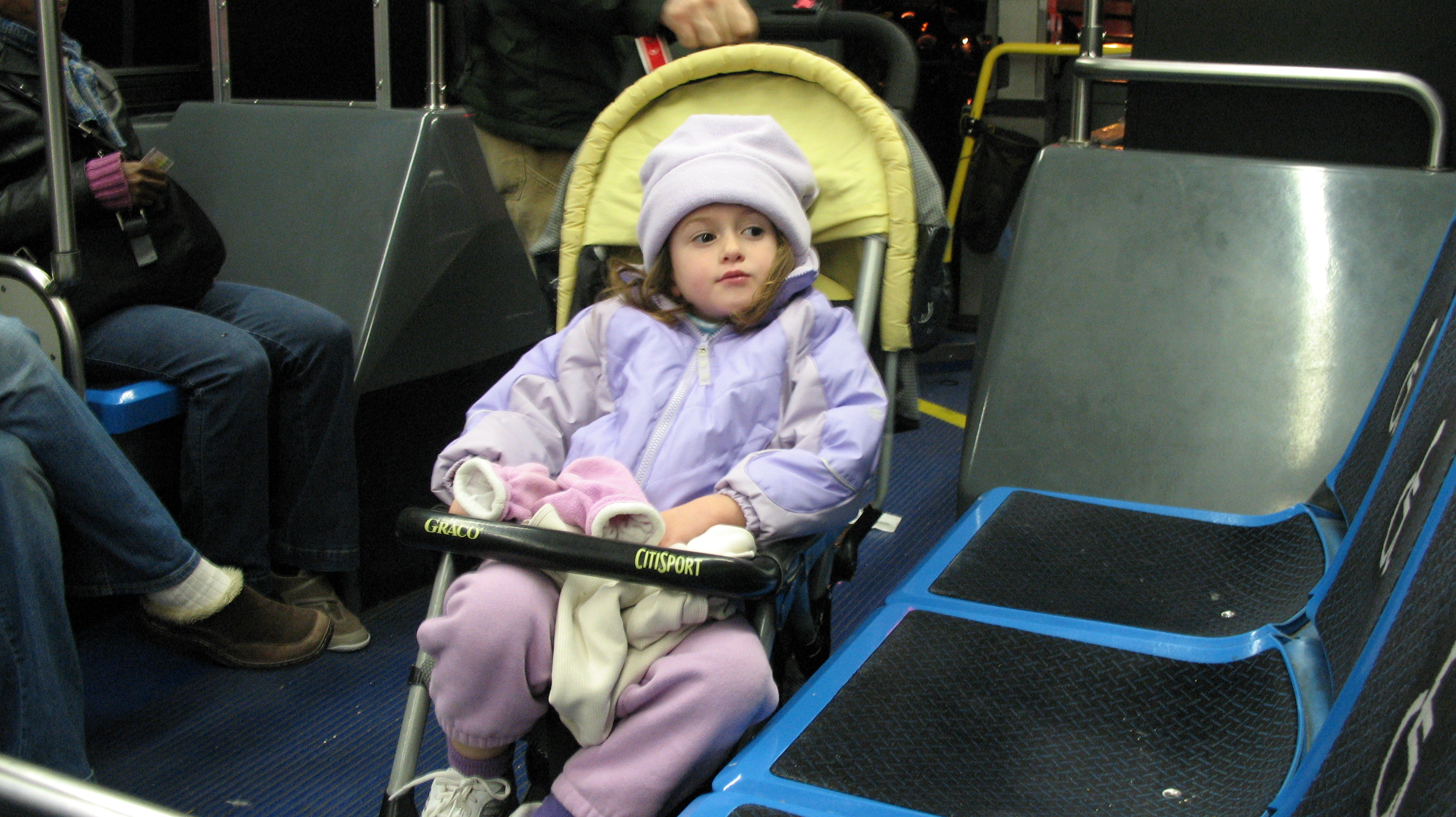 strollers in bus